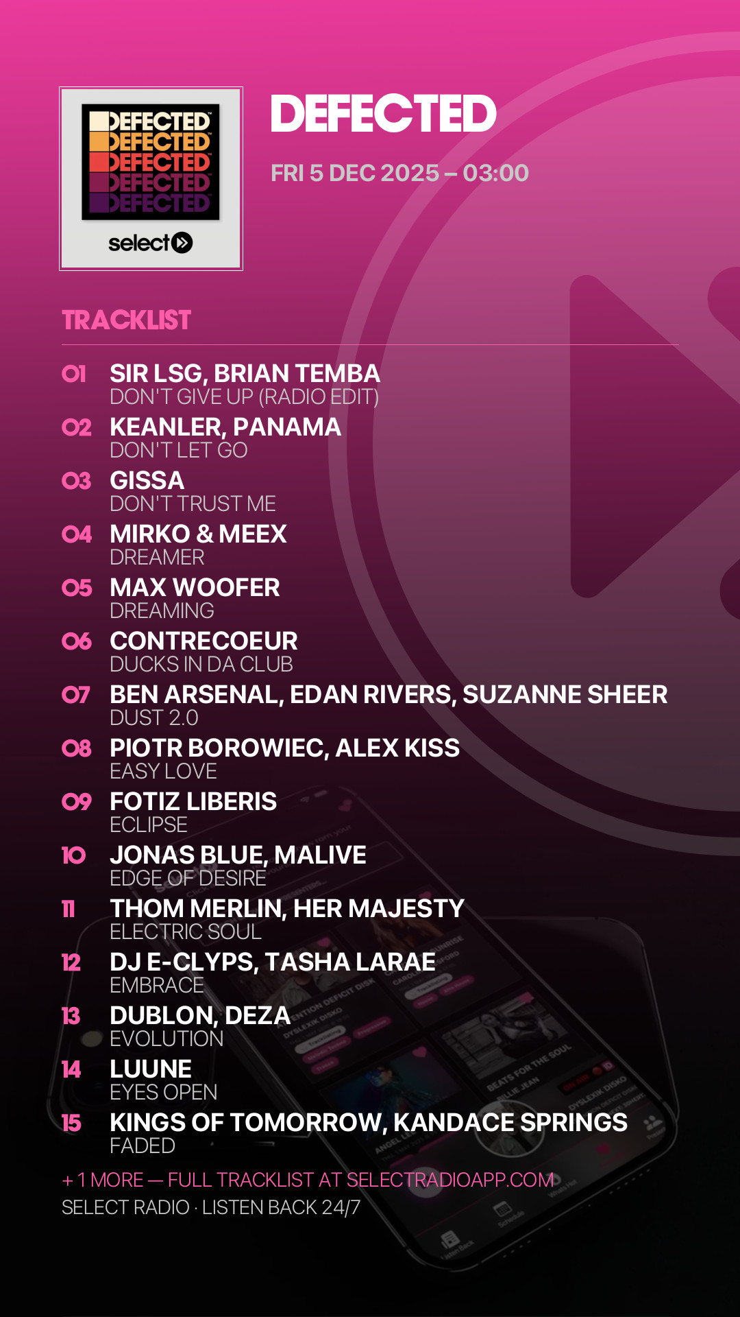 Tracklist Story Preview