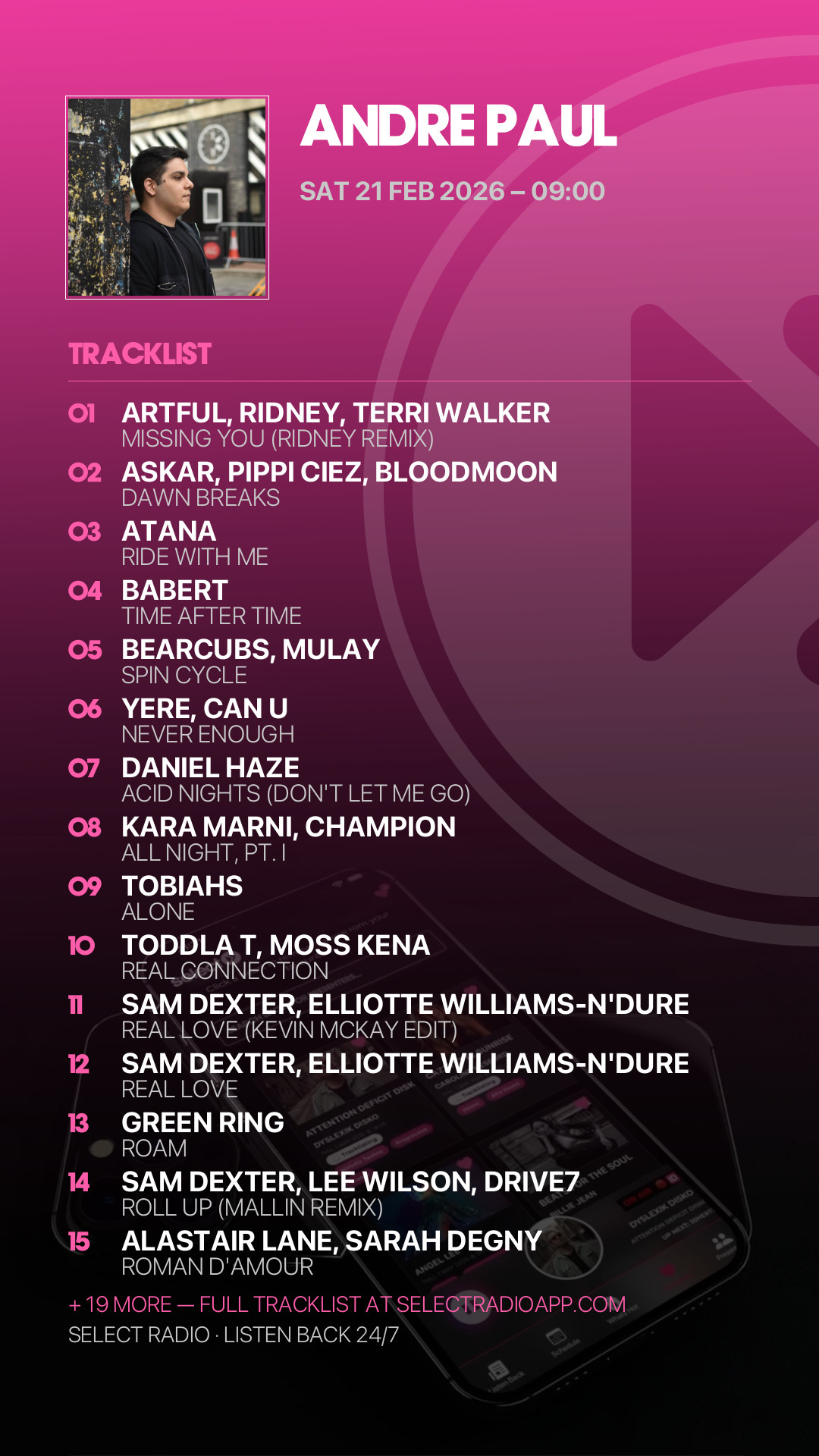 Tracklist Story Preview
