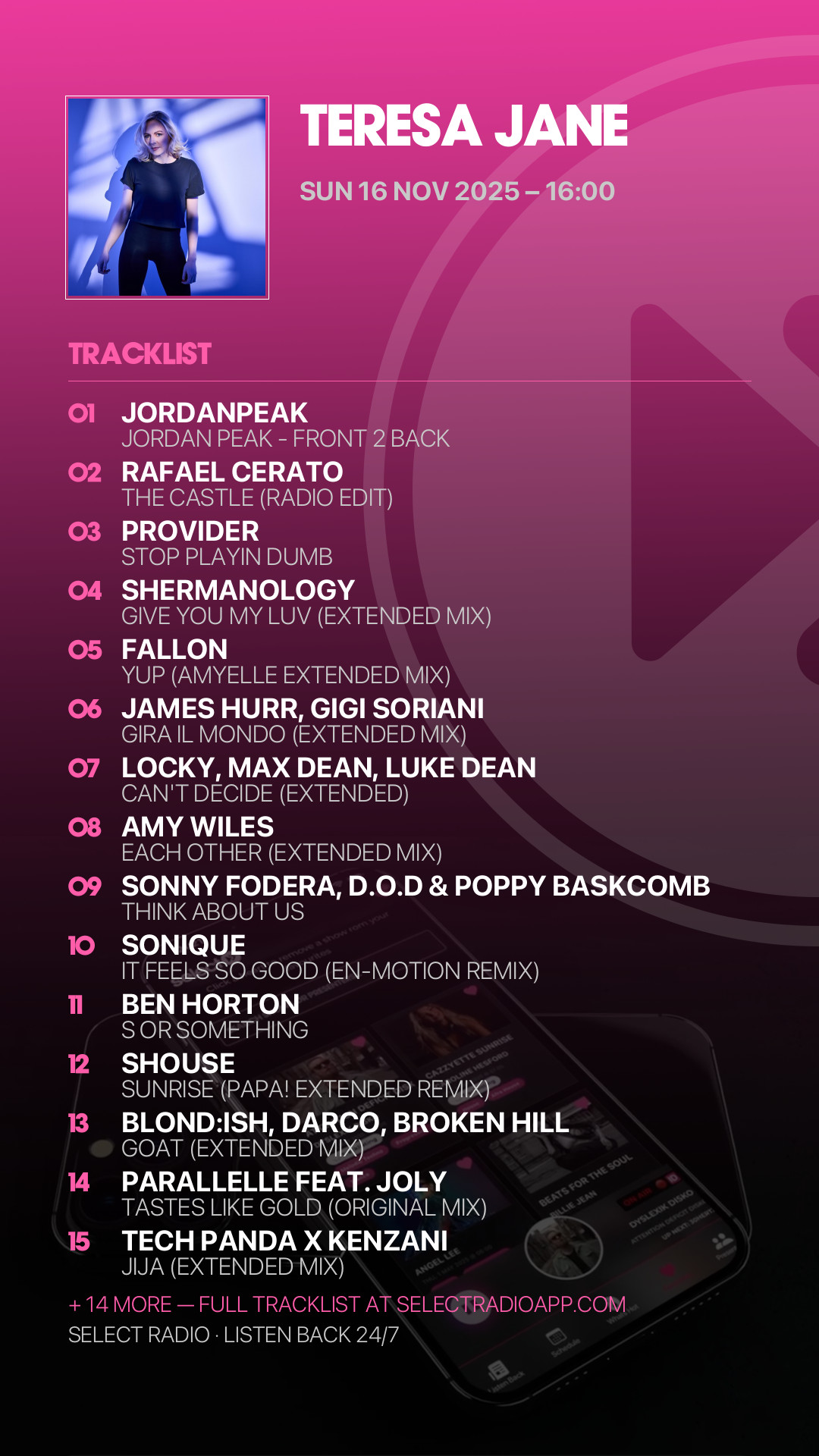 Tracklist Story Preview