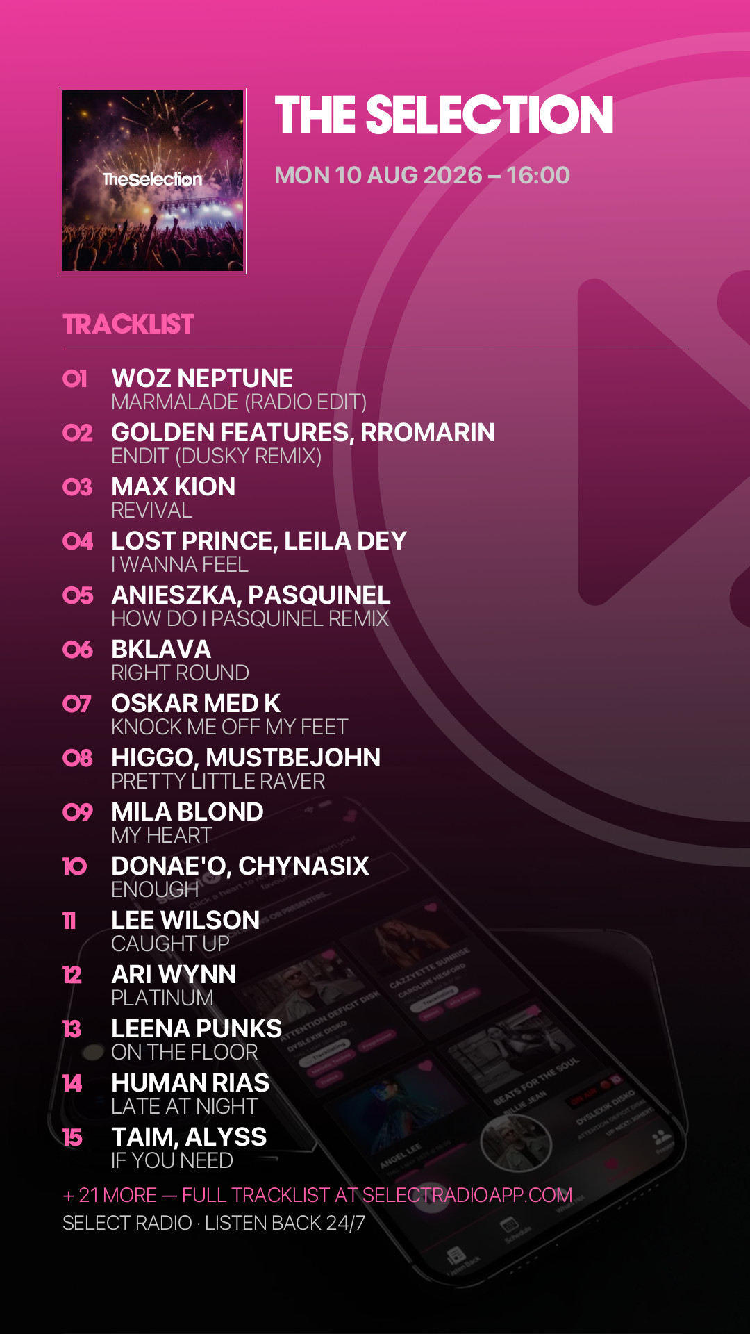 Tracklist Story Preview