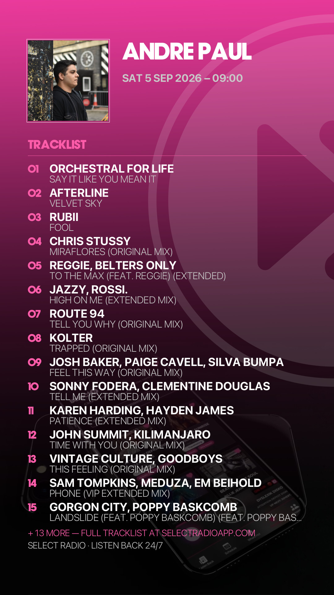 Tracklist Story Preview