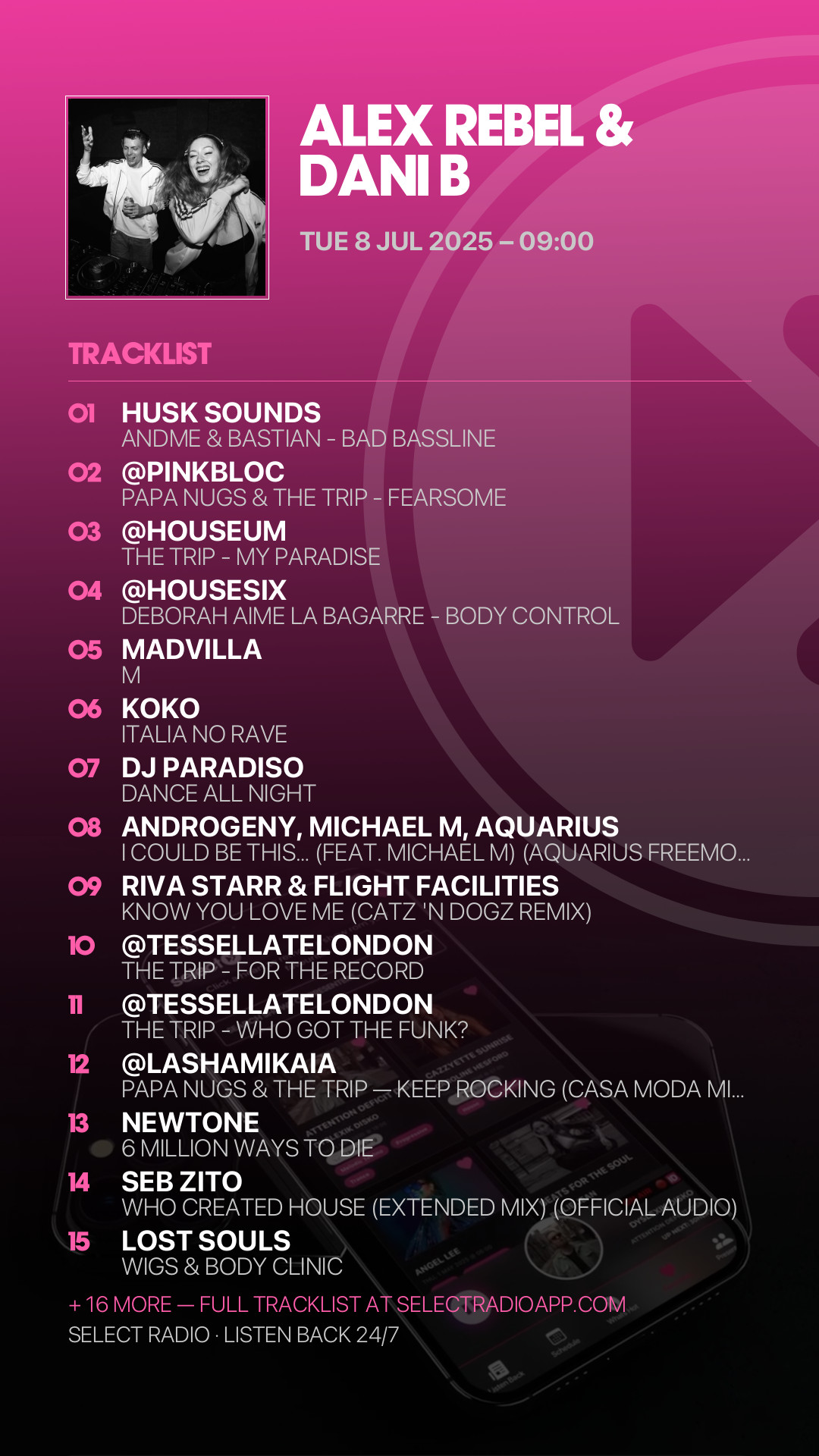 Tracklist Story Preview
