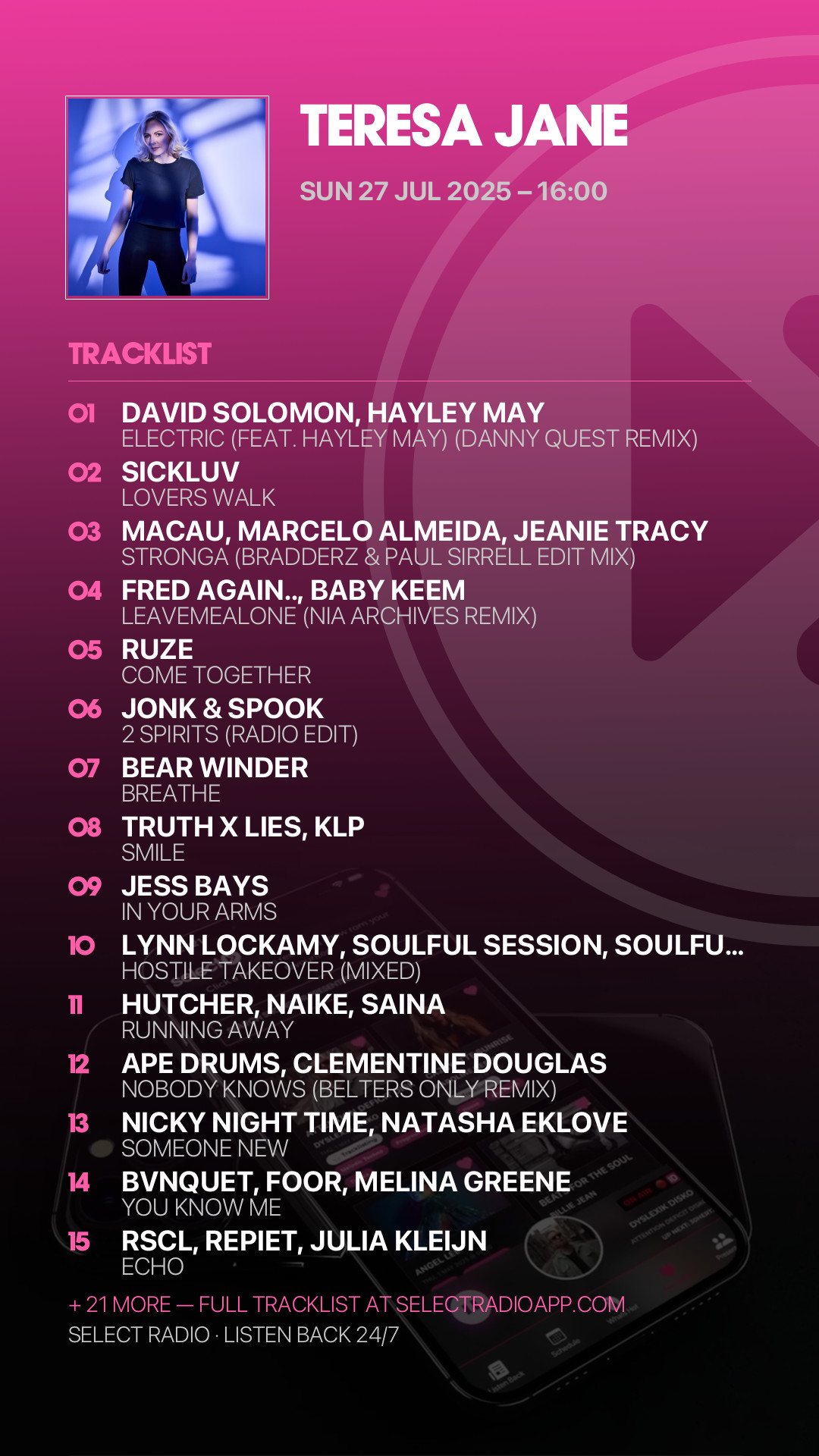 Tracklist Story Preview