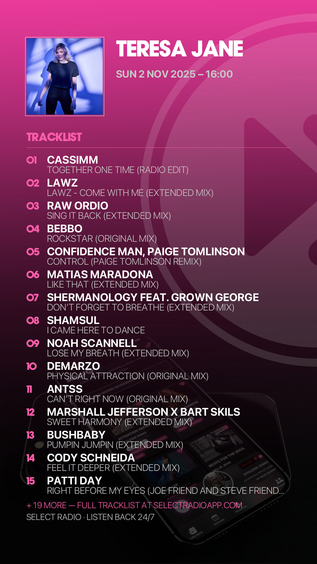 Tracklist Story Preview